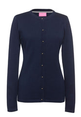 Brook Taverner Seattle Crew-neck Cardigan | Navy