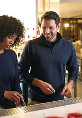 Brook Taverner Oakland 1/4 Zip Sweatshirt | Navy