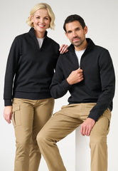 Brook Taverner Oakland 1/4 Zip Sweatshirt | Burgundy