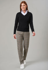 Brook Taverner Stella Trouser | Grey Check