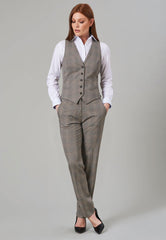 Brook Taverner Stella Trouser | Grey Check