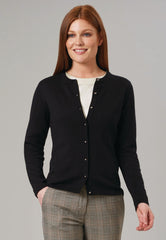 Brook Taverner Seattle Crew-neck Cardigan | Black