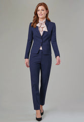 Brook Taverner Torino Trouser | Navy Check