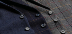 Brook Taverner Rockwood Tweed Waistcoat | Navy H/B